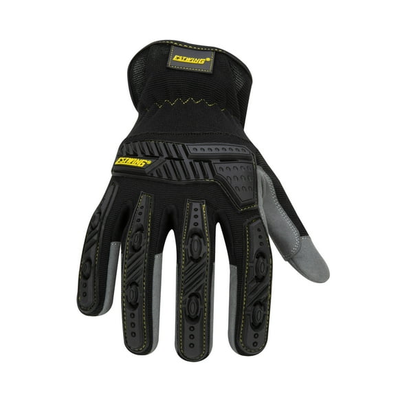 Estwing Impact Speedcuff Work Gloves in Black, Gray, EWIMPSC05