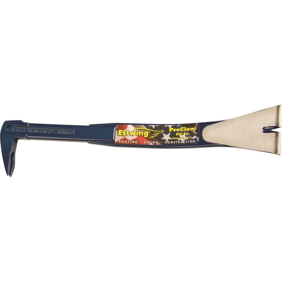 Estwing Pro-Claw Pry Bar - 16" 3-in-1 Roof/Siding/Construction Tool with Nail Puller & Pry Blade - RSC Construction & DIY Use, Standard Hardware Spec