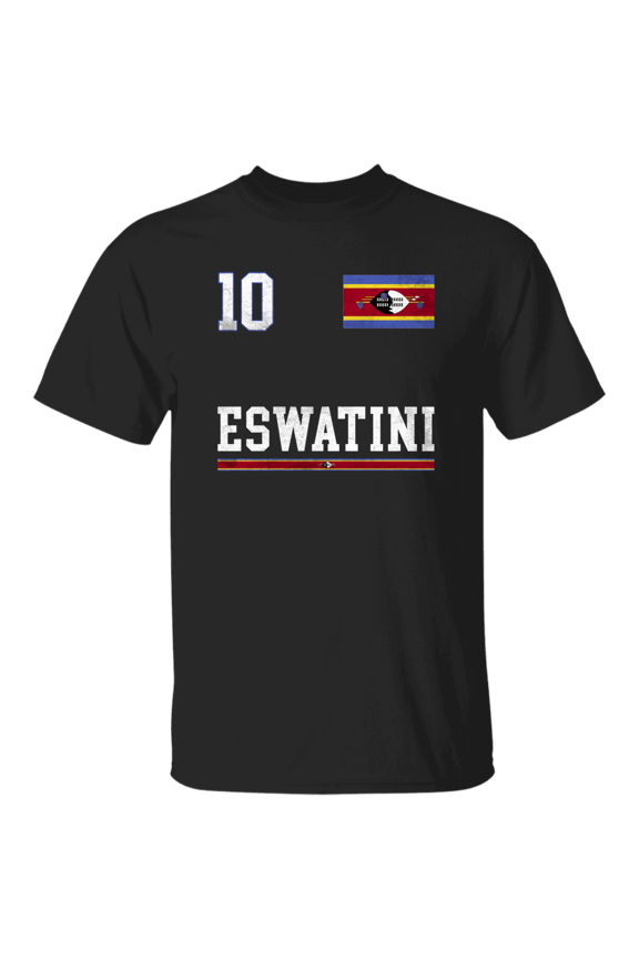 Eswatini Flag Emblem Eswazi Pride Proud Men Women Soccer Fan T-Shirt