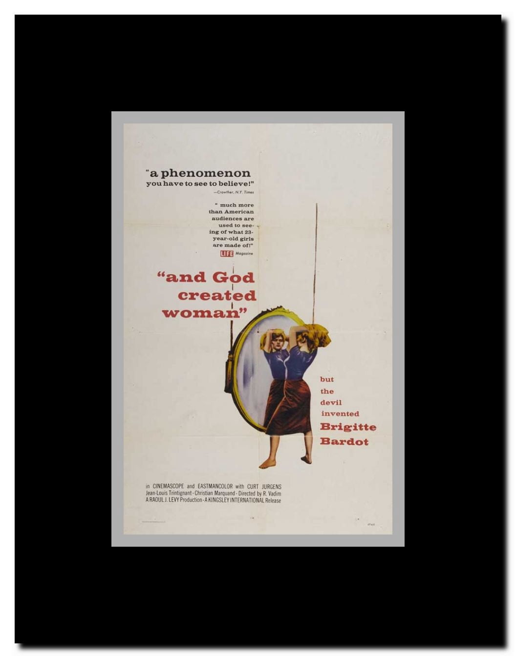 Et Dieu... cr?a la femme Framed Movie Poster