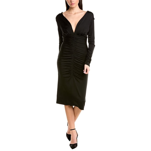 Et Ochs womens  Vivian Midi Dress, 6, Black