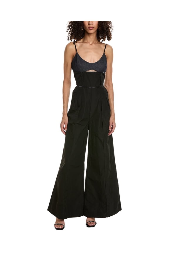 womens  Weston Cutout Jumpsuit, 2, Black