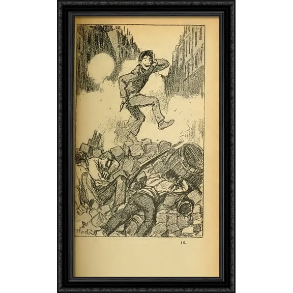 Et Puis Apres 24x40 Large Black Ornate Wood Framed Canvas Art by Theophile Steinlen