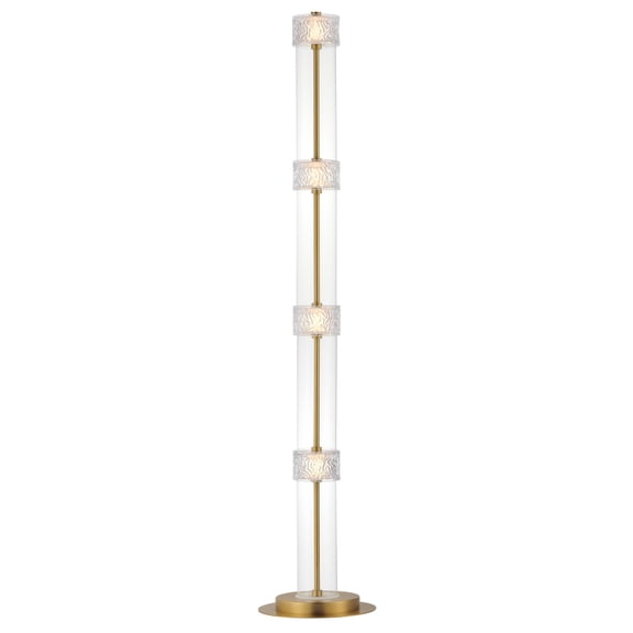 Et2 E11088-124 Elysian 4 Light 69" Tall Led Column Floor Lamp - Brass