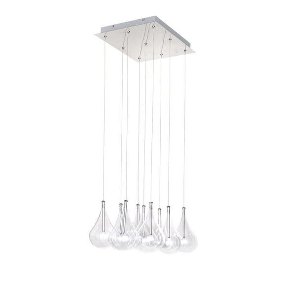 E20116-18 ET2 Lighting Larmes-9 Light Pendant in Modern style-14 Inches wide by 8 inches high