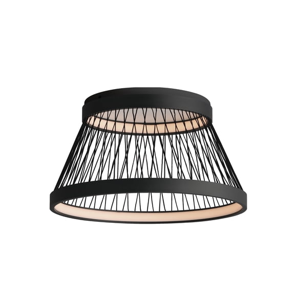Et2 E20980 Loom 2 Light 23" Wide Led Flush Mount Ceiling Fixture - Black