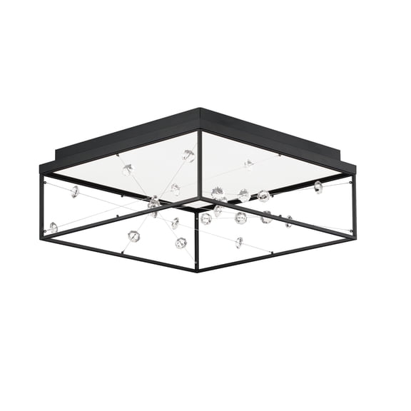 Et2 E21250-20BK Entanglement 20" Wide Led Flush Mount Square Ceiling Fixture - Black