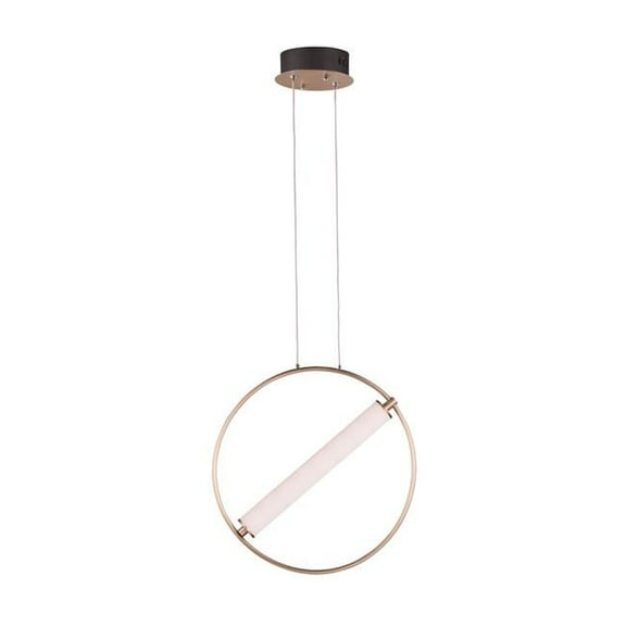 ET2 E23274-93BKSFTG 6 in. Flare LED Single Pendant Ceiling Light, Black & Soft Gold