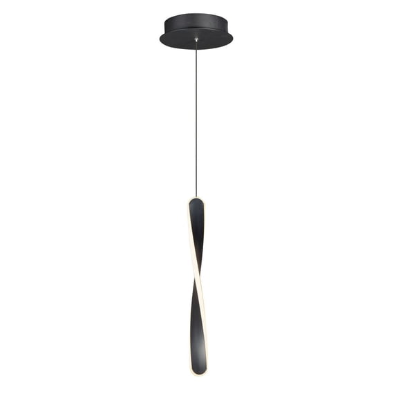ET2 Pirouette 1-Light LED Pendant - Black - E24151-BK