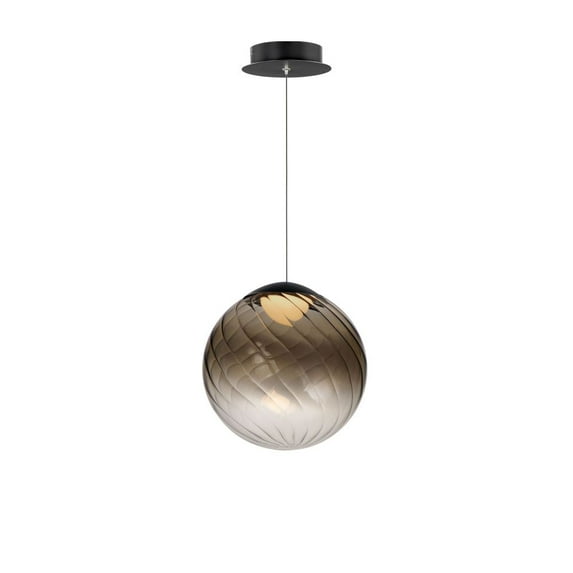 E24189-138BK-ET2 Lighting-Planetary - 11W 1 LED Pendant-10.5 Inches Tall and 9.75 Inches Wide-Smoke Glass Color