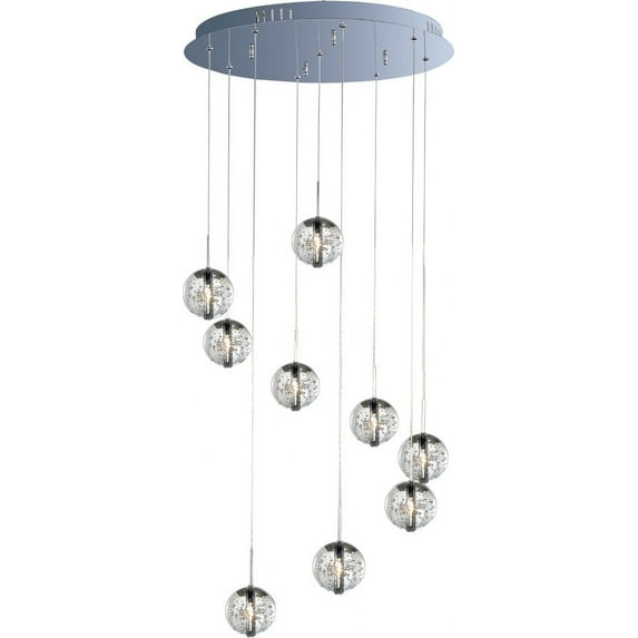 Et2 E24254 Orb 9 Light 21" Wide Pendant - Chrome