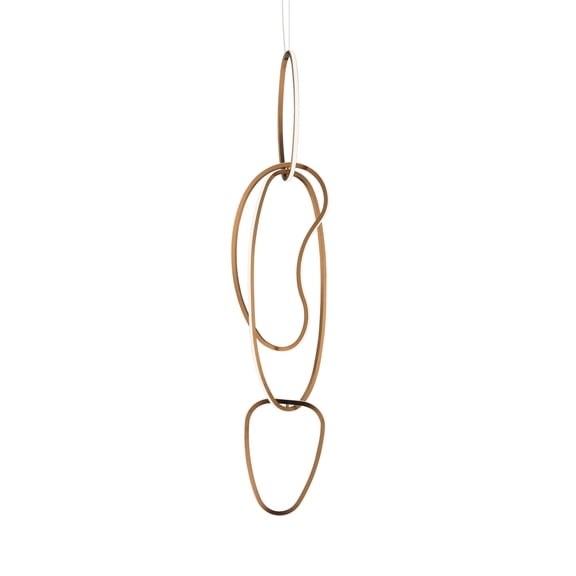 Et2 E24617 Unity 4 Light 13" Wide Led Abstract Multi Light Pendant - Brushed Champagne