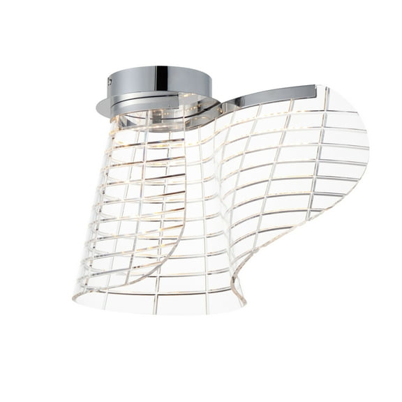 Et2 E24810-82 Tartan 10" Wide Led Flush Mount Ceiling Fixture - Chrome