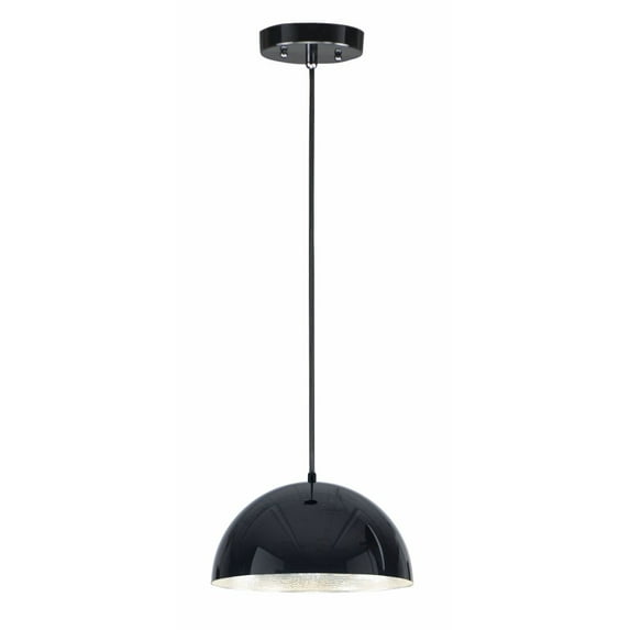 -15W 1 Led Pendant-14 Inches Wide By 8 Inches High-Gloss Black/Aluminum Finish -Traditional Installation Et2 Lighting E24902-Gbal