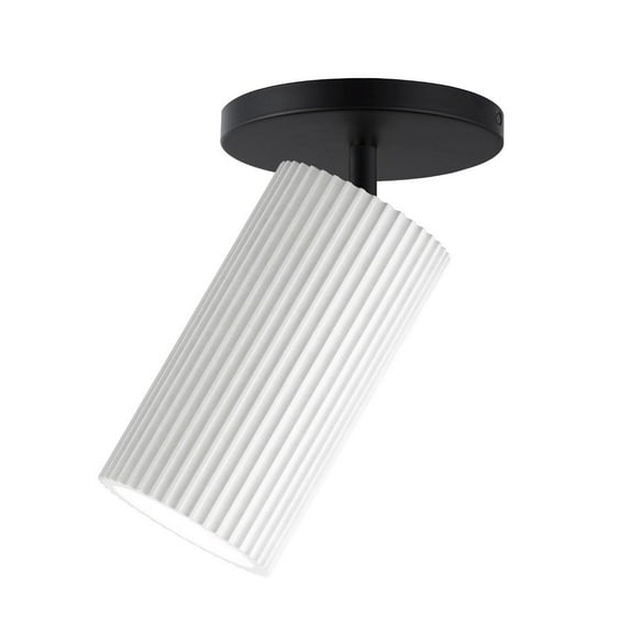 Et2 E25039 Pleat 3" Wide Led Semi-Flush Ceiling Fixture - White