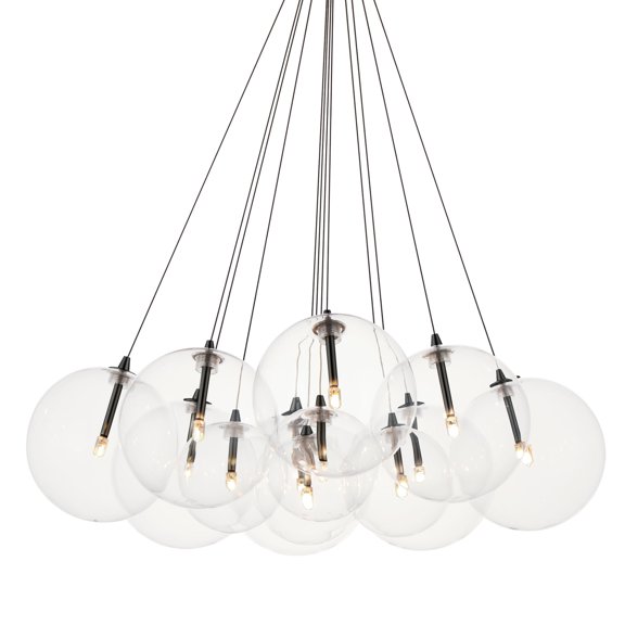 Et2 E25089-18 Burst 12 Light 27" Wide Led Pendant - Black