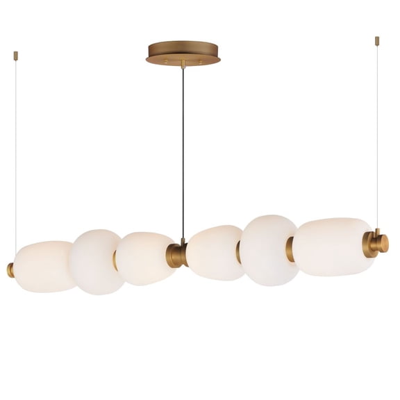 E25168-92BKGLD-ET2 Lighting-Soji - 60W 6 LED Linear Pendant-8.75 Inches Tall and 8.75 Inches Wide