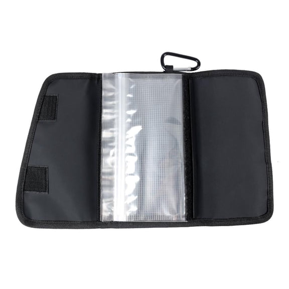 Etalchic Multifunction Soft Plastic Baits Binder Small Fishing Tackle Binder Bag Worm Storage Pouch with Clear Lure Bag