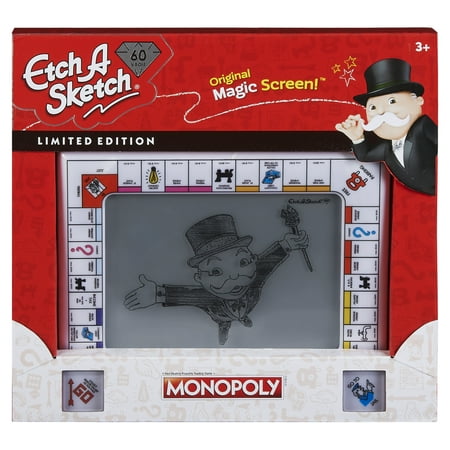 Etch A Sketch Classic, Monopoly Limited-Edition Drawing Toy with Magic Screen, for Ages 3 and up