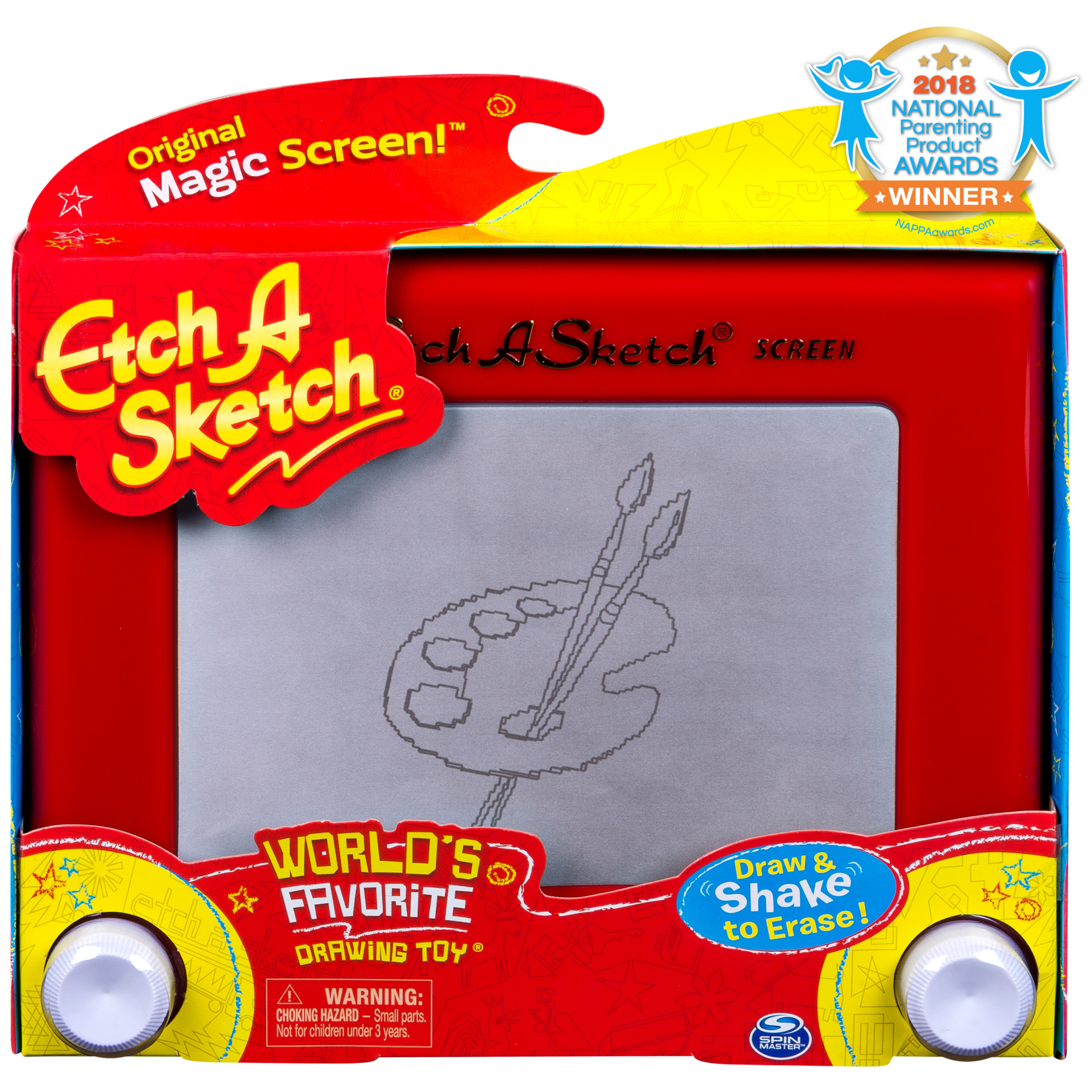 Etch A Sketch, Classic Red Drawing Toy with Magic Screen, for Ages 3 and Up - image 1 of 6