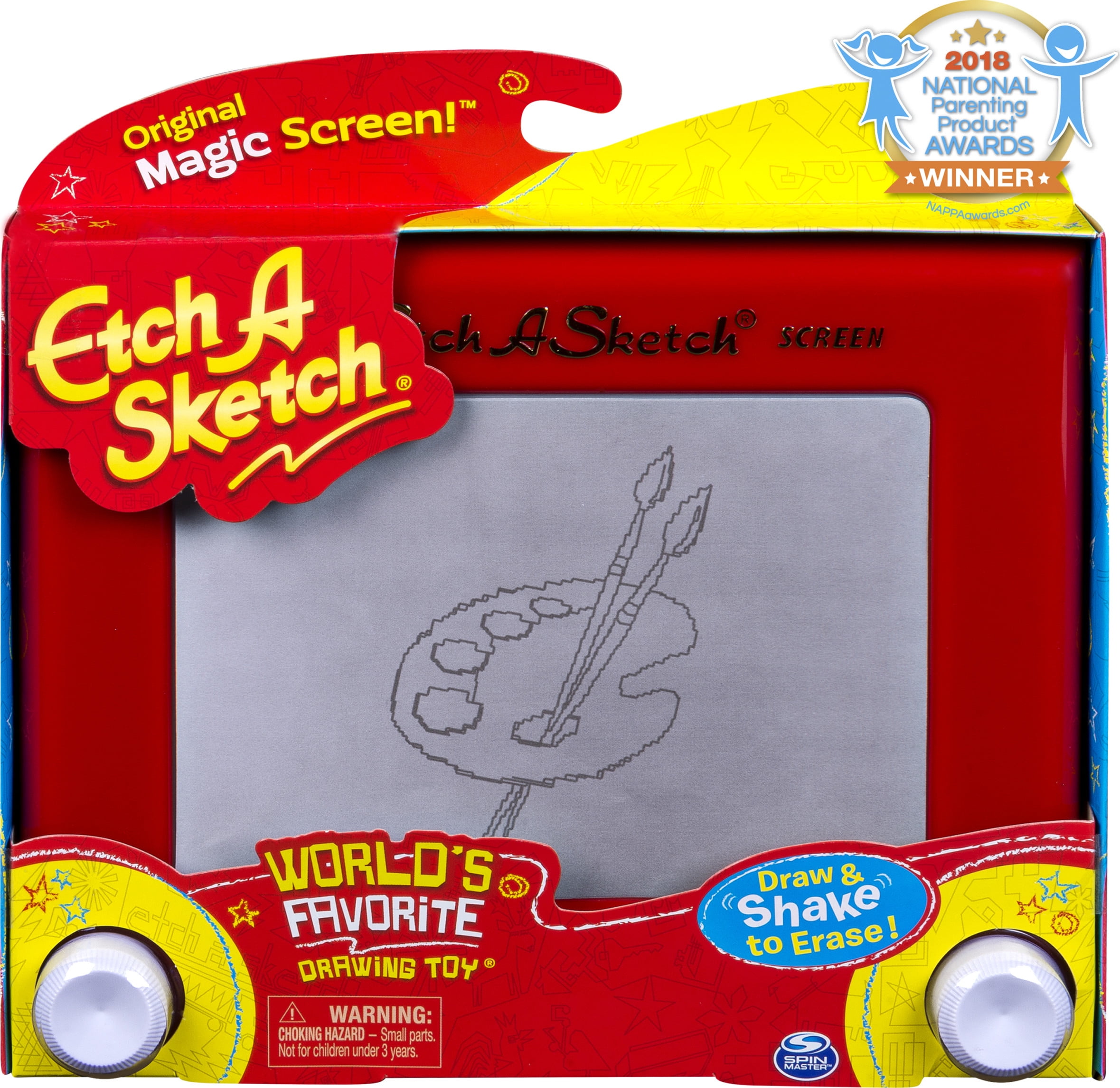 Etch A Sketch Classic Red Drawing Toy with Magic Screen for Ages 3 and Up   Walmartcom