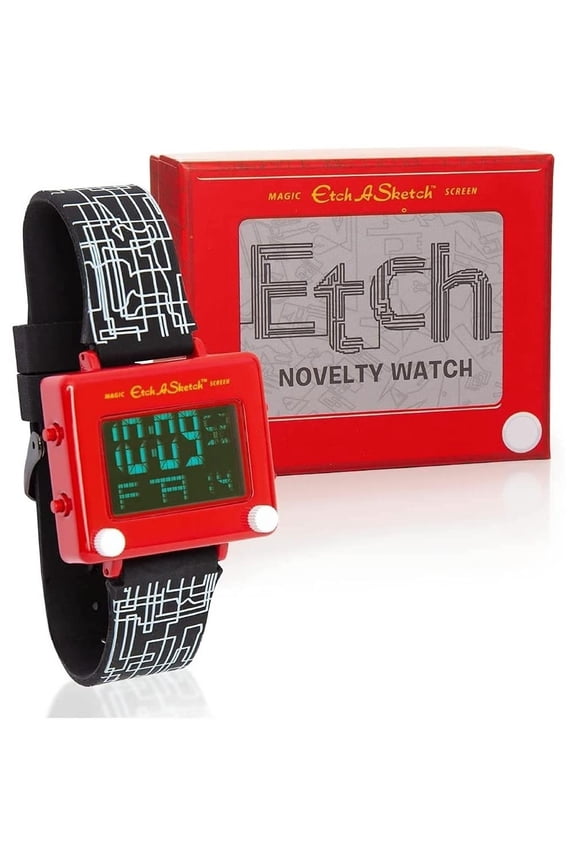 Etch-A-Sketch Wrist Watch Official Classic Magic Screen Digital Novelty Spin Master
