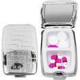 thumbnail image 1 of Set of 2 Etched Rectangular Pocket Purse Pill Box & Organizer With Dual Compartments (Square Loop), 1 of 4
