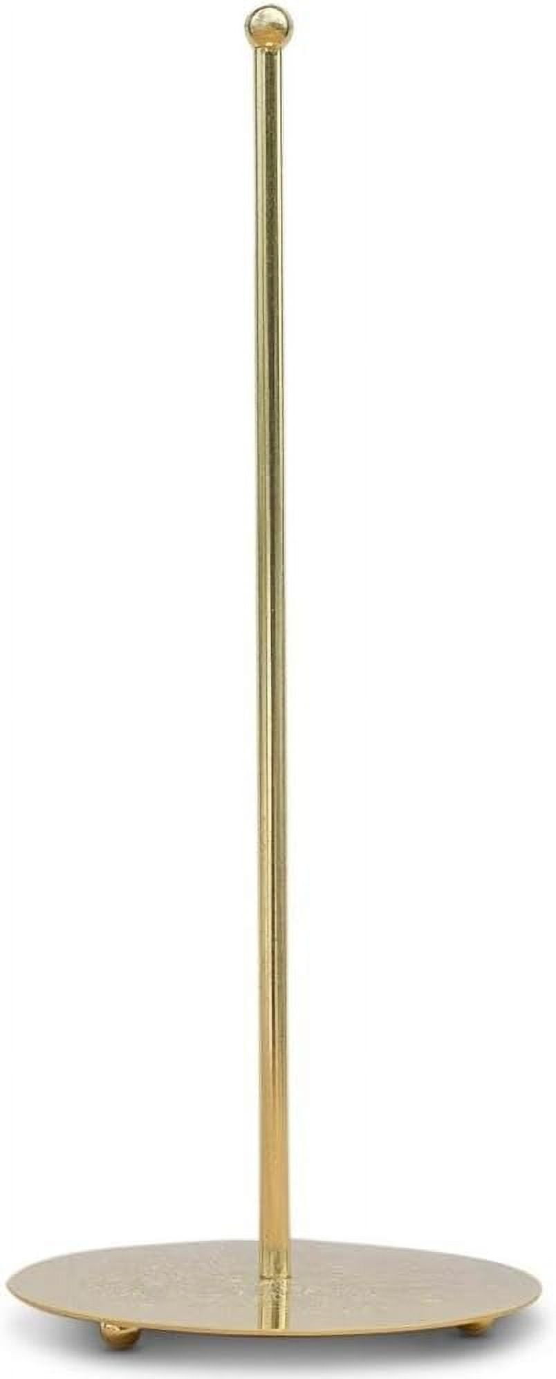 Etched Metal Base Tree Topper Holder Stand Display 9.75 Inches Tall