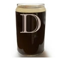 thumbnail image 1 of Etched Monogram 16oz Can Glass for Soda or Beer (Letter D), A-Z Personalized gifts for men, Customized coffee glasses, Custom Initial, Birthday gift for Men Her Brother Husband, 1 of 5