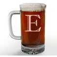 thumbnail image 1 of Etched Monogram 16oz Glass Beer Mug (Letter E), A-Z Customized Beer Gifts for Men, Personalized Beer Glasses, Custom Engraved Birthday Gifts for Him, Initial, Name, Husband Dad, Regalos Personalizados, 1 of 7
