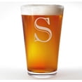 thumbnail image 1 of Etched Monogram 16oz Pint Glass for Beer or Soda (Letter S) A-Z Personalized gifts for him, Customized pint glasses, Custom initial, Birthday gift for Men Brother Husband, 1 of 5