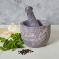 thumbnail image 1 of Etched Stone Herbs Mortar Pestle, 1 of 2