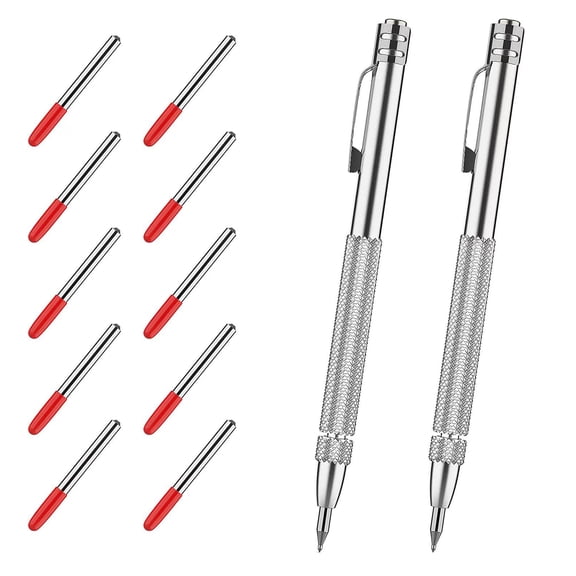 Etching Engraving Pen Metal Tool Marking Tips Knurled Handle Carbide Scriber for Glass/Ceramics