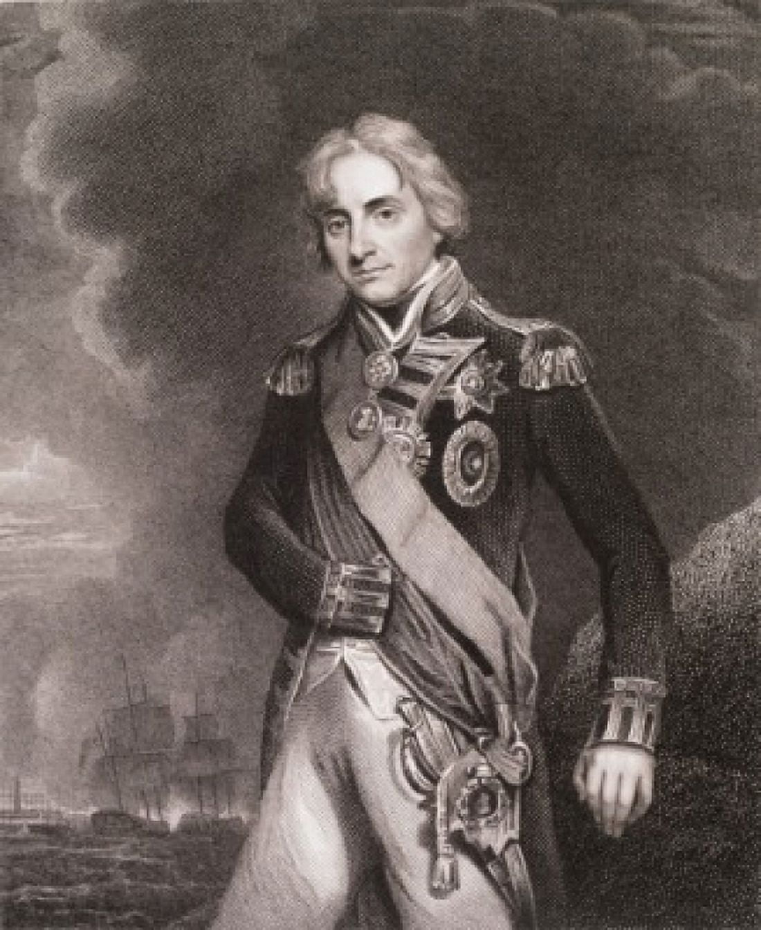 Etching of Viscount Horatio Nelson From Hoppner Original John Hoppner (1758-1810 British) Canvas Art - John Hoppner (24 x 36)