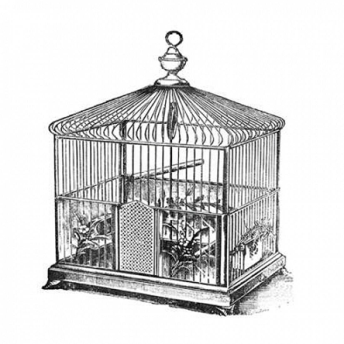 Etchings Birdcage - Onion peak top floral base Canvas Art - Catalog Illustration (24 x 24)
