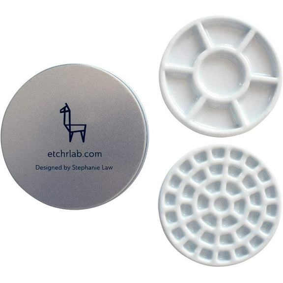 Etchr Lab Travel Mini Porcelain Palette, 37 Wells