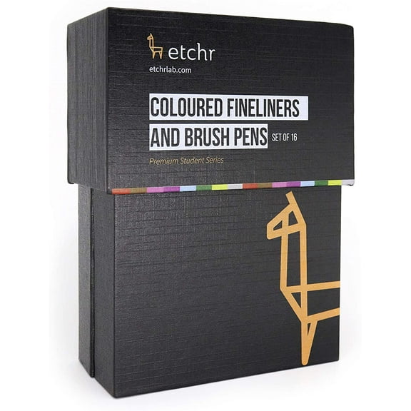 Etchr – Set of 16 Professional Colored Fineliner Pens