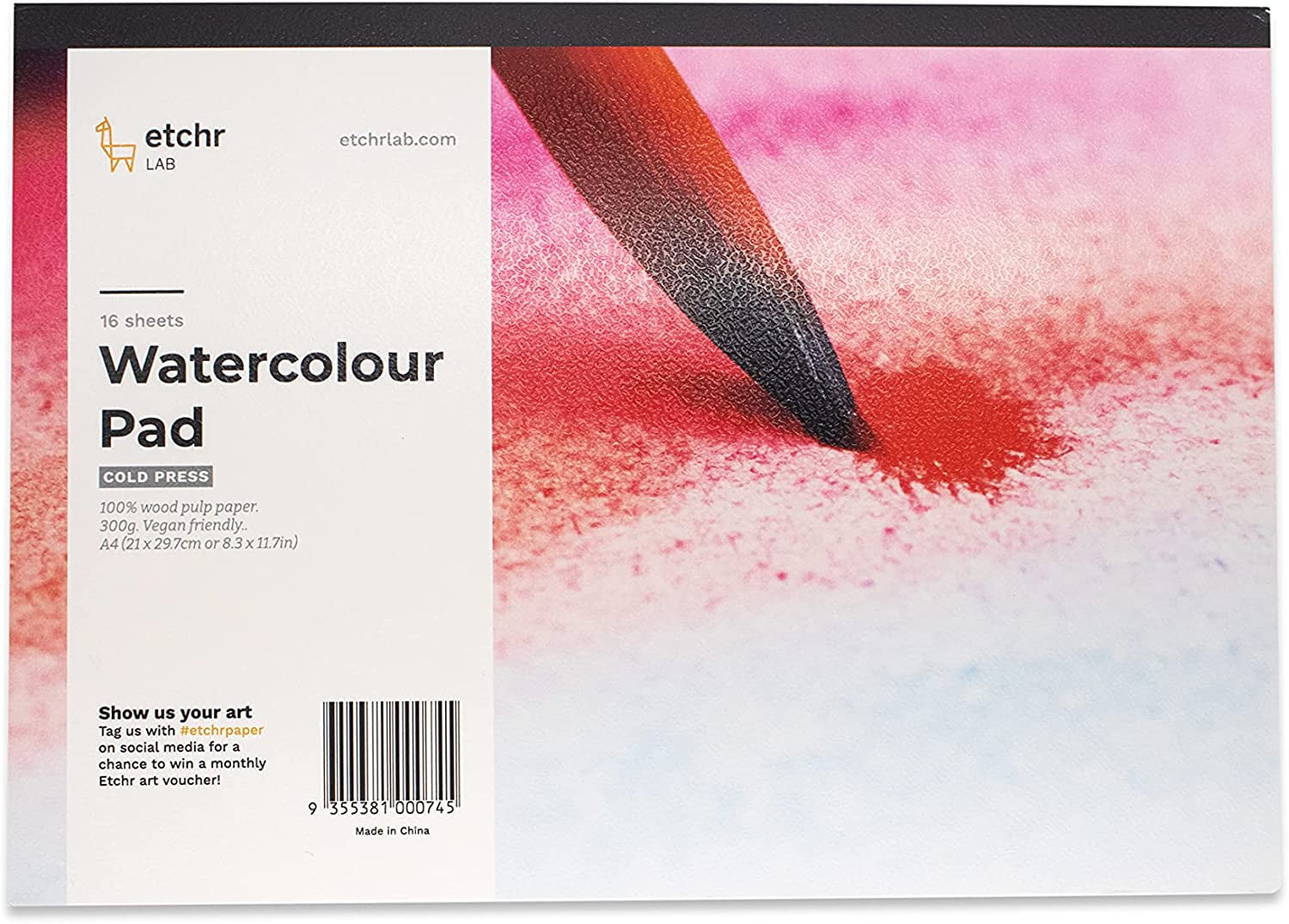 Etchr Watercolor Block Wood Pulp A4 Cold Press (1037)
