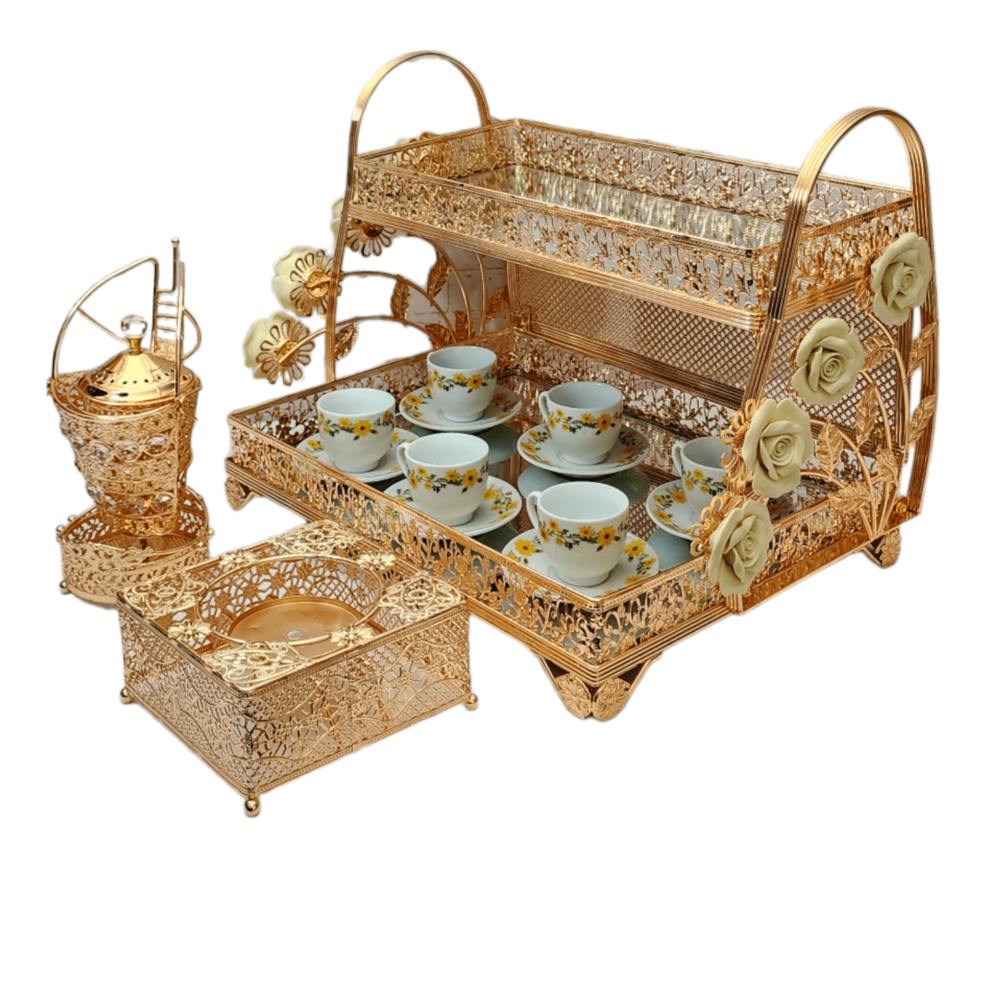 Etege Ethiopia- 16 Pcs Coffee & Tea Serving Table Set Rekebot