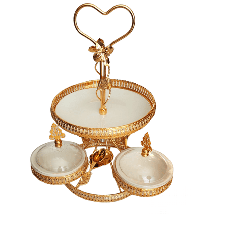 Etege Ethiopia- 4-Tier Cupcake Stand Metal Dessert Holder Cake Serving Tray Fruit Plate Wedding Party Event Décor Display Tower Gold.