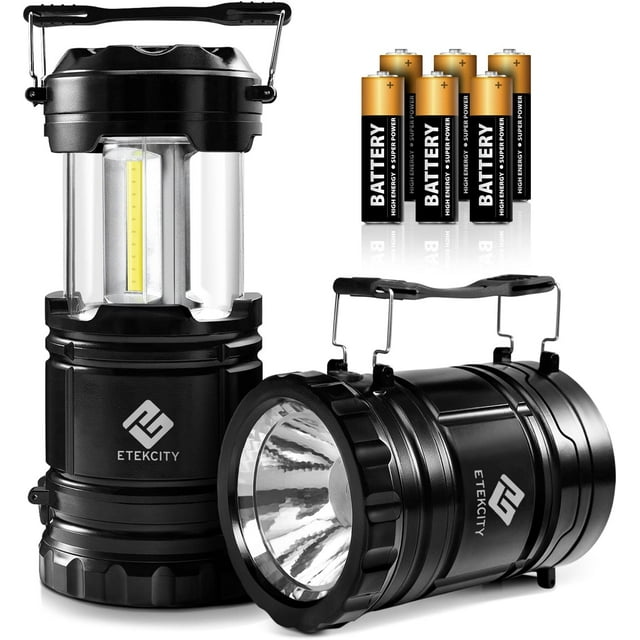 Etekcity 2 Pack LED Camping Lantern Battery Powered Flashlights