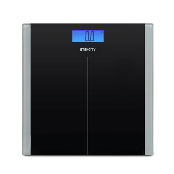 Etekcity Digital Body Weight Scale, 400 lb Capacity, Bonus Resistance Bands, Black, EB9380H-RBB