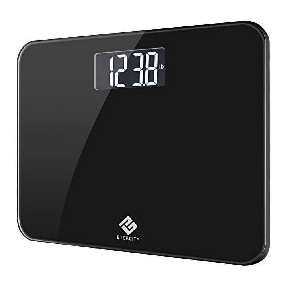 Etekcity Digital Body Weight Scale, 440 lb Capacity, Large 13.8 x 11.8 in  Platform, Black, EB4410B 