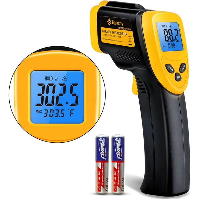 Etekcity Digital Thermometer Laser Infrared Temperature Gun Lasergrip 1080