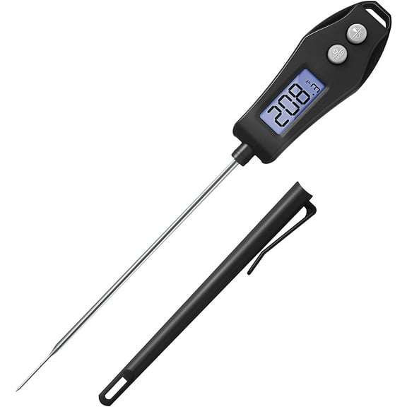 Etekcity EMT100 Digital Instant Read Meat Thermometer, 5"Long Probe, Black
