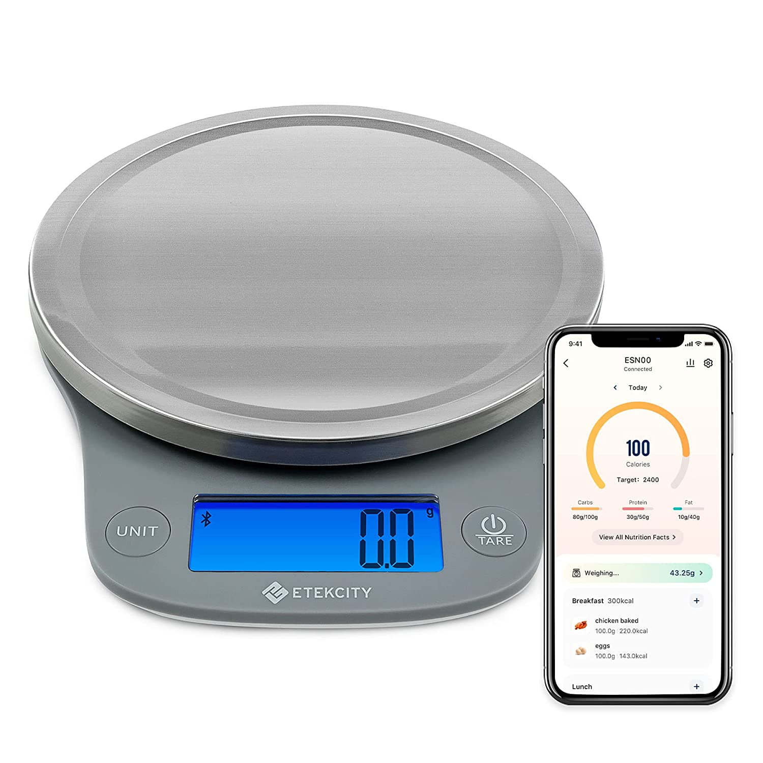 Etekcity Nutrition Smart Food Kitchen Scale, Digital Ounces and Grams