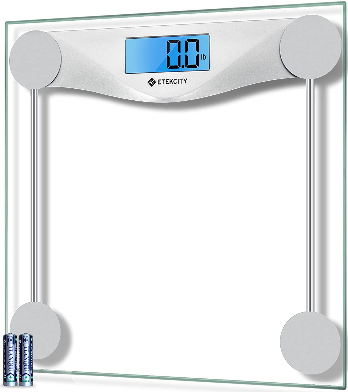 1pc Rechargeable Black Tempered Glass Weighing Scale,High
