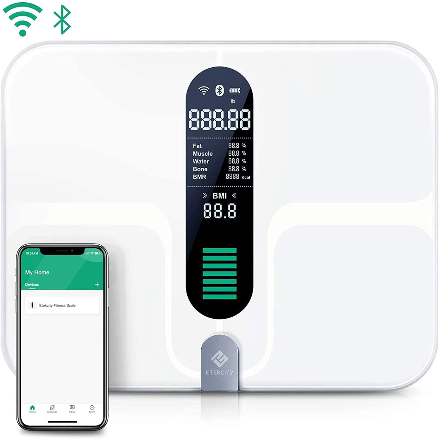 Etekcity Scale for Body Weight and Fat Percentage, Smart Digital LED  Bathroom BMI Measurement, Accurate Bluetooth Weighing Machine, Body  Composition