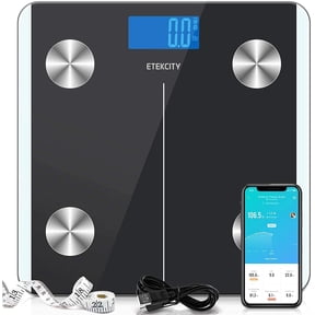 Etekcity Smart Digital Body Weight Scale, 12 Key Body Measurements, 400lb Capacity, Black