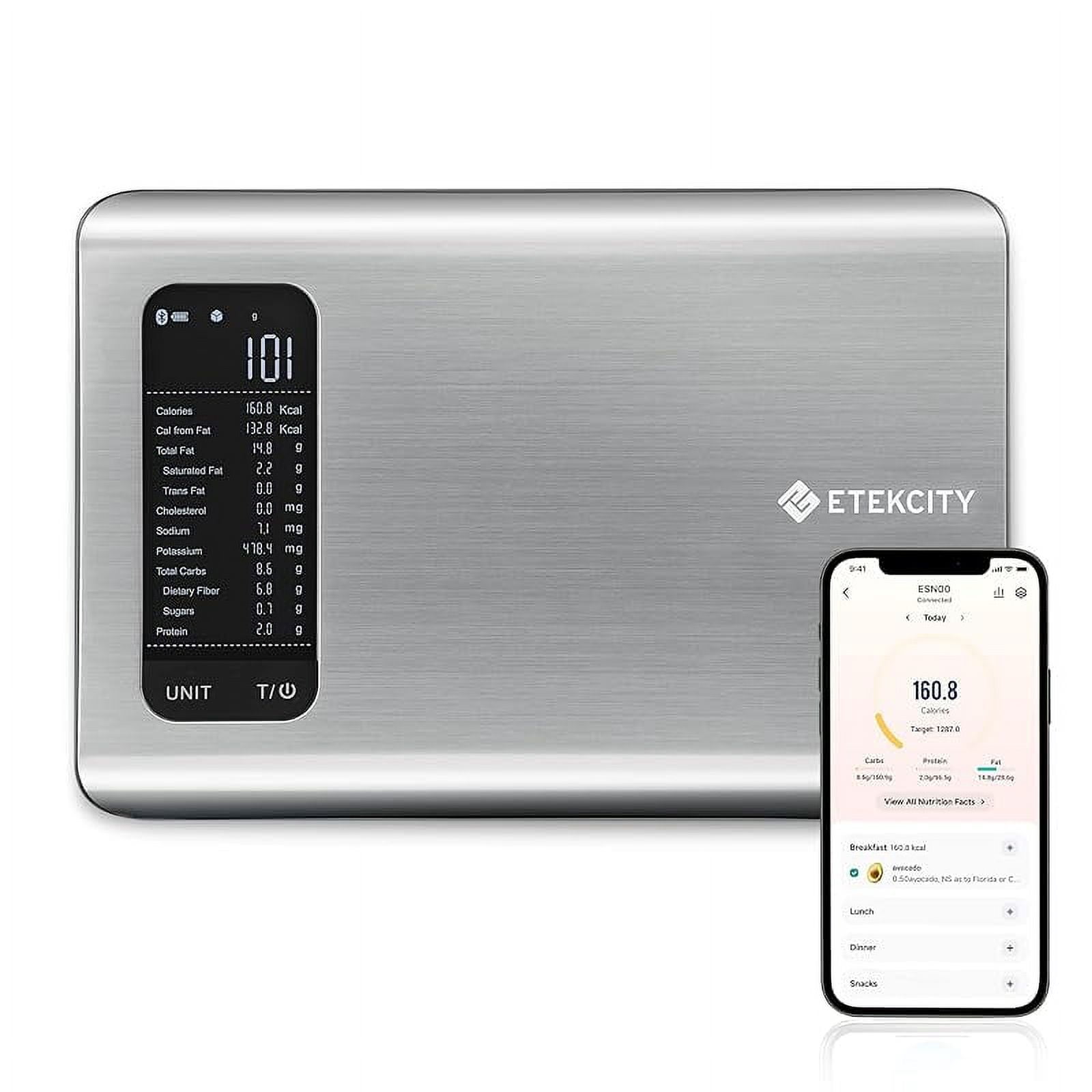 Etekcity Smart Food Kitchen Scale with Nutritional Calculator, Free App ...